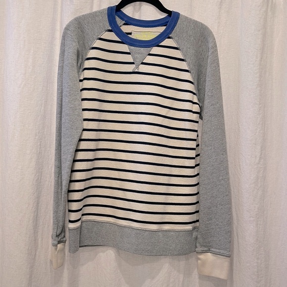 J.Crew / Crewcuts boys’ color-block striped crewneck sweatshirt NWOT - Picture 1 of 7